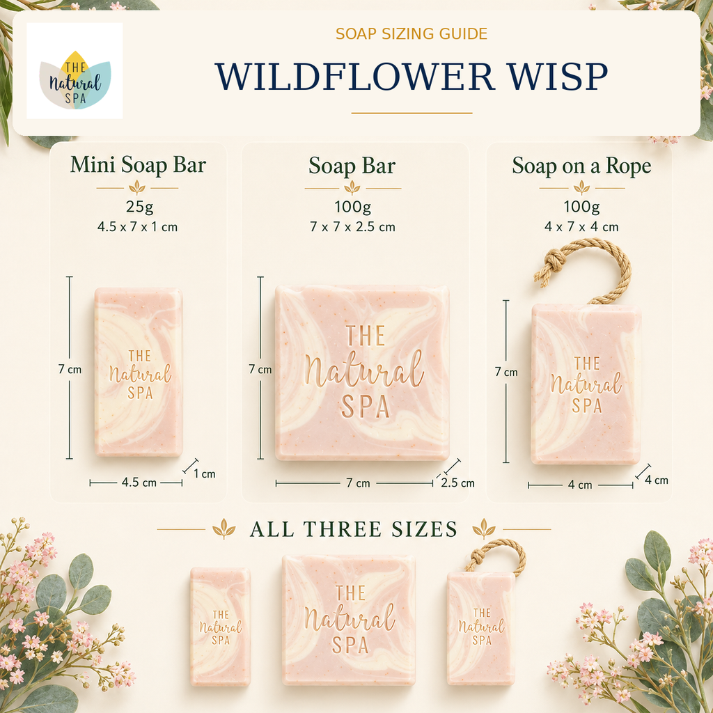 Wildflower Wisp Cold Process Soap | Rose, Lavender & Grapefruit Natural Handcrafted Soap | Vegan, Plastic-Free Skincare | 3 Styles Available